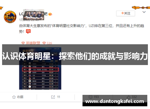 认识体育明星：探索他们的成就与影响力